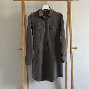 Eddie Bauer Gray Work Shirt Dress